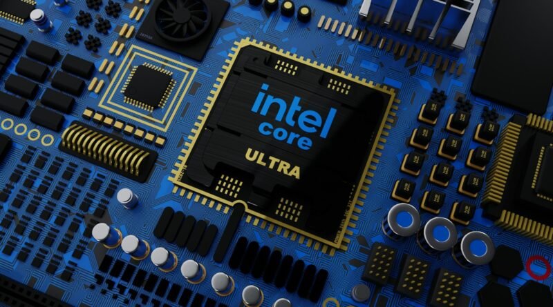 a close up of the intel core logo on a computer motherboard