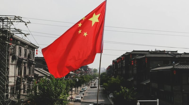 red and white flag on pole